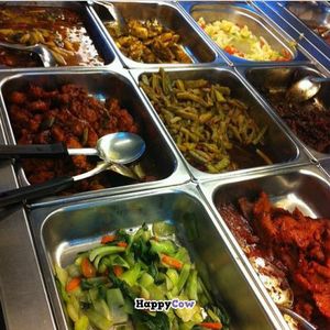 buffet style food at Ee Beng Vegetarian Food 毅明素食 in Penang