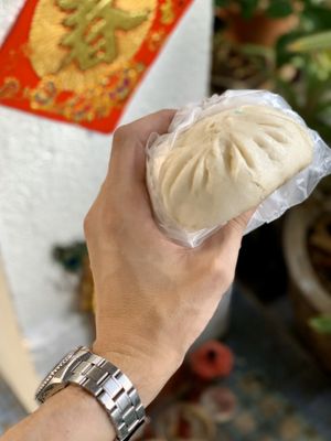 Veggie pao from the stand out front, RM1.5 at Ee Beng Vegetarian Food 毅明素食 in Penang