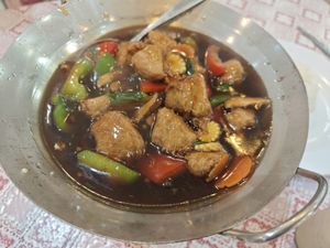 Taiwanese style chicken at Kek Lok Si Vegetarian Restaurant 极乐寺素食餐厅 in Penang