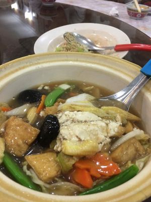 Claypot tofu at Kek Lok Si Vegetarian Restaurant 极乐寺素食餐厅 in Penang
