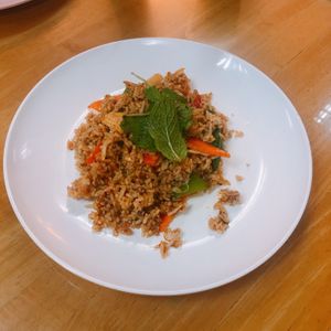Tomyum fried rice - v yummy! Order if you like tomyummmm at Lu Ye Yuan Vegetarian in Bukit Mertajam
