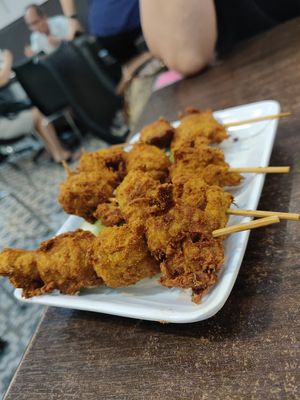 Satay is lit! at Luk Yea Yan Vegetarian Restaurant 鹿野苑素食馆 in Penang