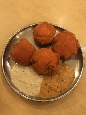 onion bahji  at Woodlands Vegetarian Restaurant - Georgetown in Penang