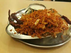 Hot fried rice dish - with chilli  at Woodlands Vegetarian Restaurant - Georgetown in Penang