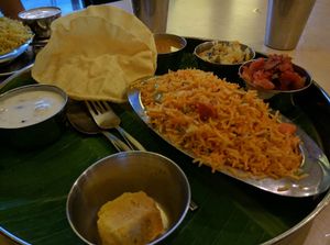 Briyani Set - RM10.00
Good portion of flavourful briyani rice and side dishes. at Woodlands Vegetarian Restaurant - Georgetown in Penang