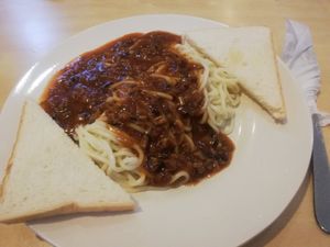 Spaghetti no cheese at Daily Veggie N' Cafe in Quezon City