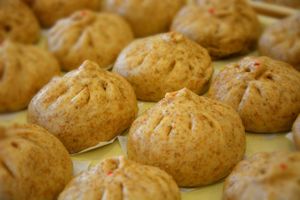 Siopao (hot buns) at Daily Veggie N' Cafe in Quezon City