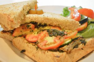 Grilled veggie sandwich at Greens in Quezon City