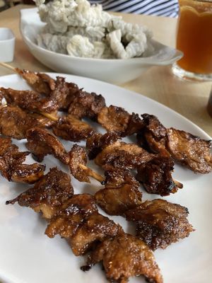 Vegan barbecue and seaweed chips  at Greens in Quezon City