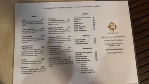 Menu  at Greens in Quezon City