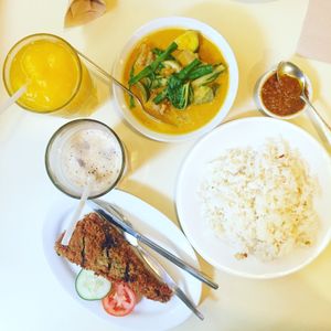 stuffed "fish" and kare kare  at Greens in Quezon City