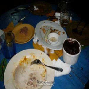 The food was so good, we ate it before we could take a decent photo.  You can see the very rich vegan chocolate cake, though.  at Likha Diwa Sa Gulod in Quezon City