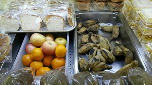 Boild bananas and fruits at Healthy Bites in Pasay City