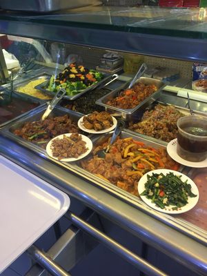 The buffet. No meat at all!  at New Quan Yin Chay Vegetarian Food Garden in Metro Manila