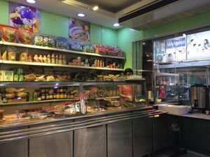 Inside - on the right free water and tea at New Quan Yin Chay Vegetarian Food Garden in Metro Manila