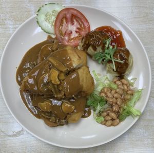 Vegetarian Chicken Chop  #Veganuary at Ci Hang 慈航 in Central Singapore