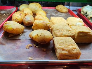 Fried potato & Tau Kwa ~ Circuit Breaker Period Phase 2 at Divine Realm 天运素食园 in Northeast Singapore