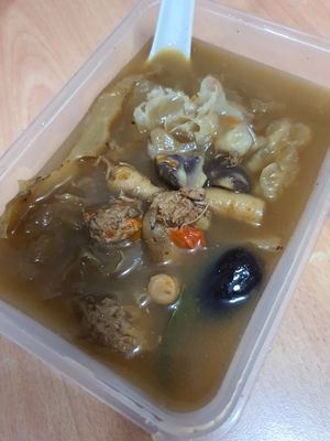 Ginseng chicken soup ~ Circuit Breaker Period Phase 2 at Divine Realm 天运素食园 in Northeast Singapore