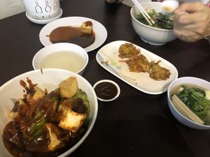 Left dry ytf at Divine Realm 天运素食园 in Northeast Singapore