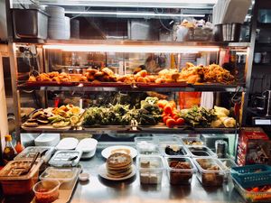 Yong tau food selection at Divine Realm 天运素食园 in Northeast Singapore