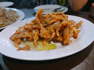 Creamy abalone mushroom! Super nice! at Divine Realm 天运素食园 in Northeast Singapore