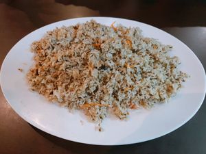 Olive fried rice at Divine Realm 天运素食园 in Northeast Singapore