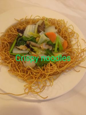 Crispy noodles at Fo You Yuan 佛有缘 in Central Singapore
