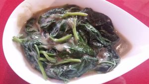 kang kong vegetable  at Fo You Yuan 佛有缘 in Central Singapore