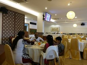 nice restaurant decor  at Greenland Vegetarian Restaurant 菩提林 in Northeast Singapore
