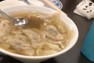 dumpling soup at Greenland Vegetarian Restaurant 菩提林 in Northeast Singapore
