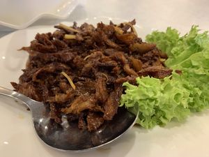 Vege Ginger duck  at Greenland Vegetarian Restaurant 菩提林 in Northeast Singapore