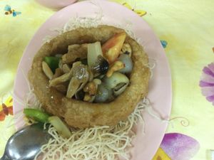 Yam Ring at Happy Realm Vegetarian in Central Singapore