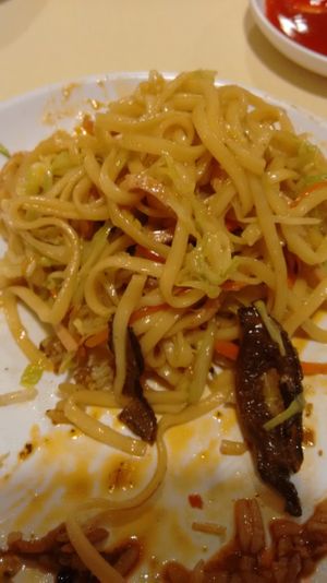 Noooooodles at Classic Lao Di Fang Vegetarian Restaurant in Central Singapore