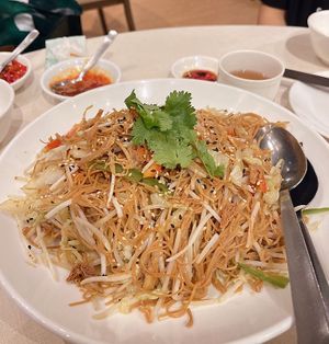 Stir Fried Longevity Noodles at Ling Zhi Restaurant 灵芝 - Orchard in Central Singapore