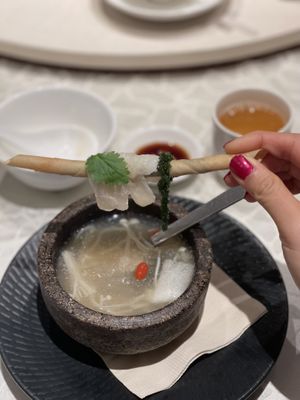 Special double boiled soup  at Ling Zhi Restaurant 灵芝 - Orchard in Central Singapore