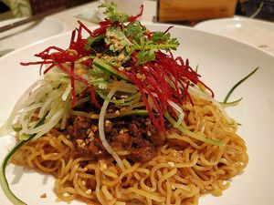 Zha Jiang noodles 炸酱面 at Ling Zhi Restaurant 灵芝 - Orchard in Central Singapore