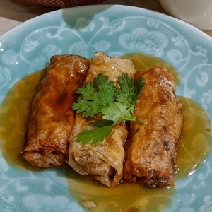 Steamed Beancurd Skin Roll at Ling Zhi Restaurant 灵芝 - Orchard in Central Singapore