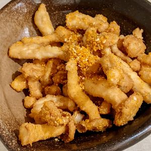 Fried Hon Shimeji Mushroom with Salt and Pepper at Ling Zhi Restaurant 灵芝 - Orchard in Central Singapore