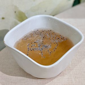 Chilled Lemongrass Jelly with Lime Juice at Ling Zhi Restaurant 灵芝 - Orchard in Central Singapore