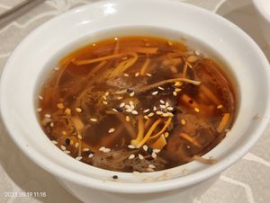 Spicy and sour soup at Ling Zhi Restaurant 灵芝 - Orchard in Central Singapore
