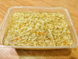 Shark fin soup with crab slices at Miao Yi 妙益素食楼 in Central Singapore