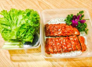 mock suckling pig at Miao Yi 妙益素食楼 in Central Singapore