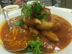 Chilli Prawn! at Miao Yi 妙益素食楼 in Central Singapore