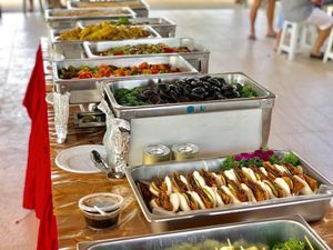 Catering - food on display at Miao Yi 妙益素食楼 in Central Singapore