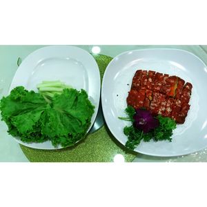 Roasted mock pig  at Miao Yi 妙益素食楼 in Central Singapore