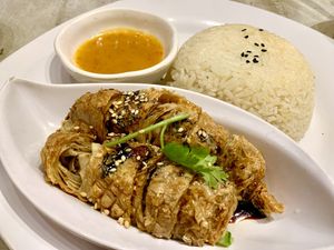 Vegan Chicken Rice $6.50 (2022)  at Nature Cafe 自然素食 - Bukit Merah in Central Singapore