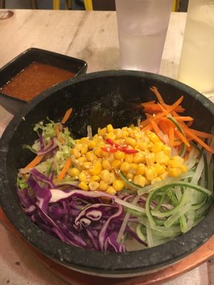 Stone pot Korean Style Rice at Nature Cafe 自然素食 - Bukit Merah in Central Singapore