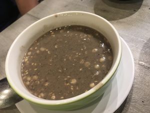 Huai Shan with sesame hot dessert  at Nature Cafe 自然素食 - Bukit Merah in Central Singapore