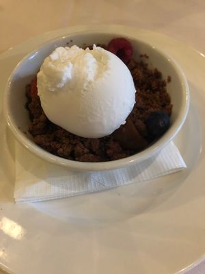 Apple crumble with coconut ice cream at Original Sin in Central Singapore