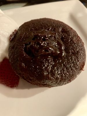 Vegan chocolate lava cake with coconut icecream at Original Sin in Central Singapore